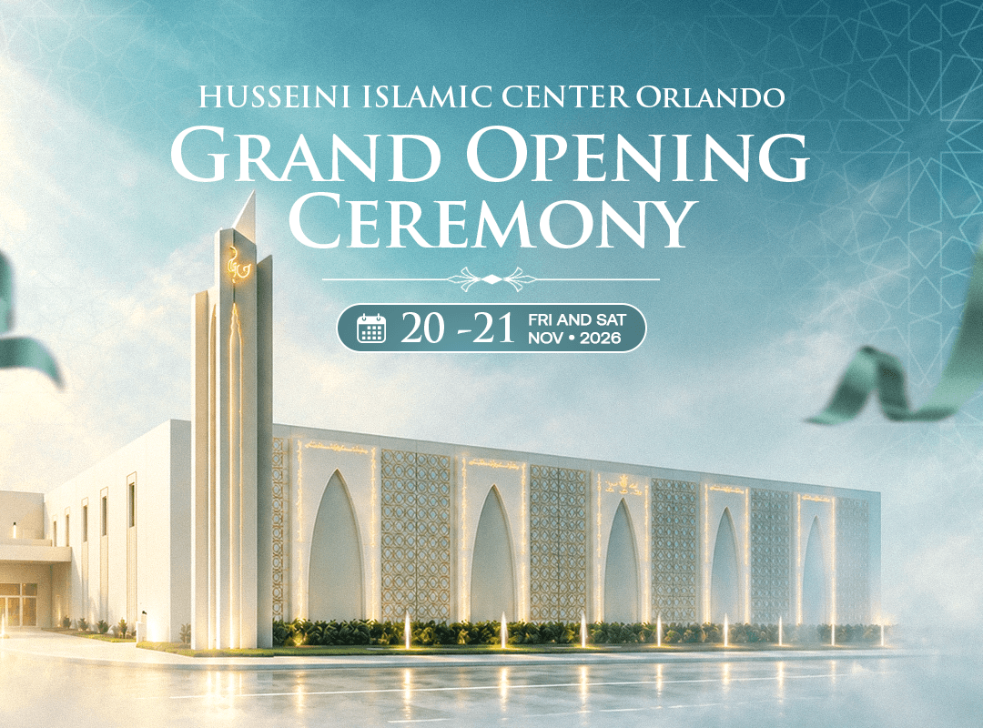 Husseini Islamic Center Orlando grand opening ceremony, November 20–21, 2026